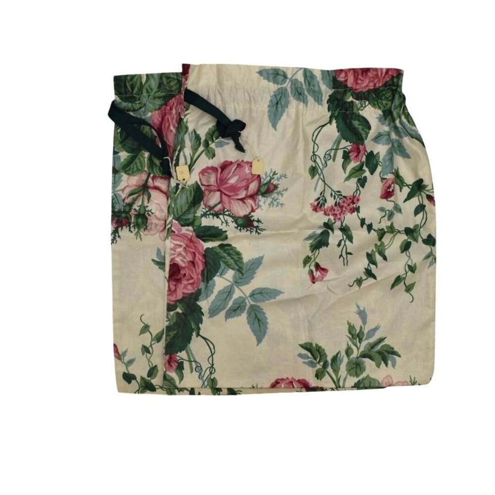2 Nordic House Designs Floral Print Chintz Cotton Drawstring Bag Vintage
